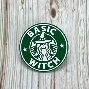 Fun Basic Witch Quote Enamel Pin Brooch